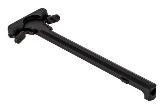 Lewis Machine and Tool AR15 ambidextrous charging handle features durable latches